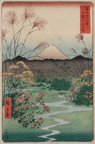 Pianura di Tsuki nella provincia di Kai (Kai tsuki no hara), dalla serie Trentasei vedute del Monte Fuji da Utagawa Hiroshige